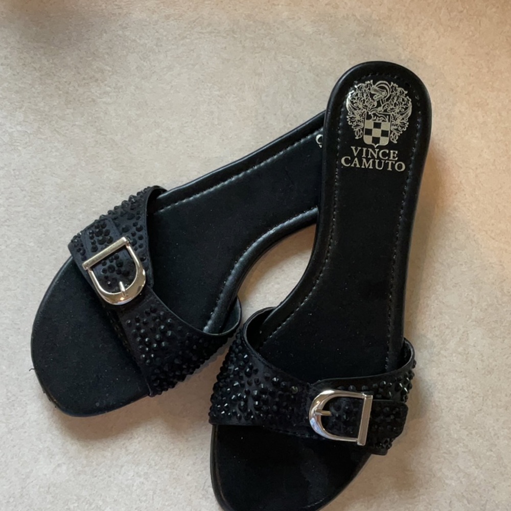 Vince Camuto Black Slide Sandals